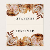 Elegante Herbstwasserfarbe Ecru Hochzeit vorbehalt (Außenseite Aufgefaltet)