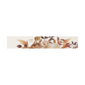 Elegante Herbstwasserfarbe Hochzeitslocke Einladungsbanderole (Flach)