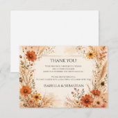 Elegante Herbstwildblume Dankeskarte (Vorne/Hinten)