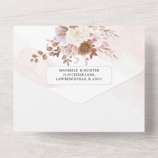 Elegante Herbstwoche All In One Einladung (Rückseite)