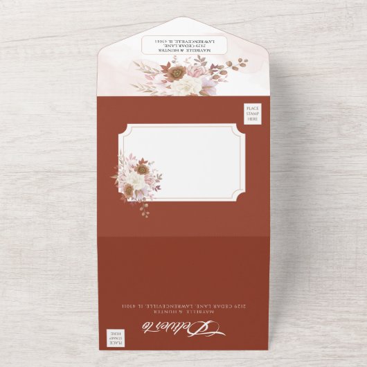 Elegante Herbstwoche All In One Einladung (Außenbereich)