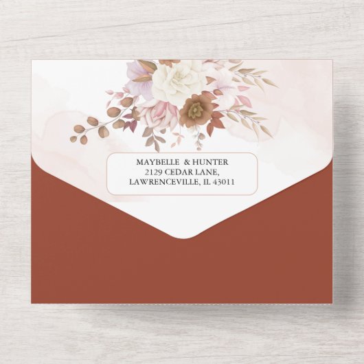 Elegante Herbstwoche All In One Einladung (Rückseite)