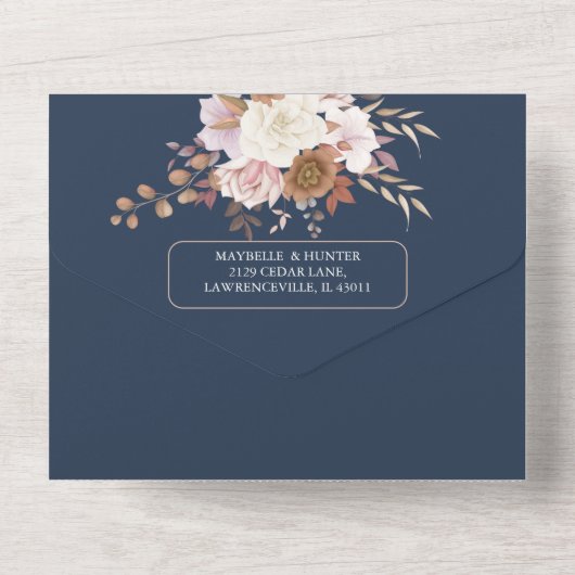 Elegante Herbstwoche All In One Einladung (Rückseite)