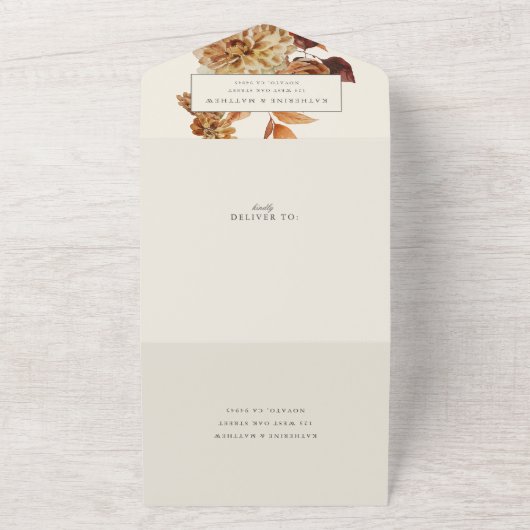 Elegante Herbstwoche All In One Einladung (Außenbereich)