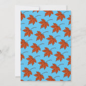 Elegante Herbstwoche Blauer Fall Blumenhochzeit Einladung (Rückseite)