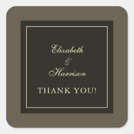 Elegante Herbstwoche Brown & Ivory Hochzeit Vielen Quadratischer Aufkleber