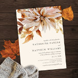 Elegante Herbstwoche Einladung<br><div class="desc">Dieses wunderschöne Hochzeitsdesign besticht durch hübsche,  im Herbst blumengeschmückte Aquarellbilder mit eleganter Typografie. Dieses zeitlose Design ist eine ausgezeichnete Wahl für viele Arten von Veranstaltungen,  von klassisch bis rustikal. Pair es mit der koordinierenden Antwortkarte,  Dankeschön-Karte,  und Tag-of-Accessoires. Lesen Sie die Kollektion unten (oder unseren Shop) für weitere Artikel... </div>