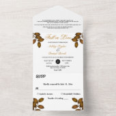 Elegante Herbstwoche lässt Rustikale Herbstblütenh All In One Einladung (Innen Boden)