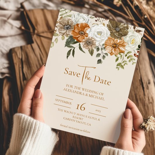 Elegante Herbstwoche Save The Date