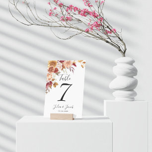 Elegante Herbstwoche Tischnummer