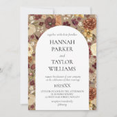 Elegante Herbstwoche Wasserfarbenfall Blumenzehen Einladung (Vorderseite)