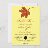 Elegante Herbstwochenende Gelbfall-Blumenhochzeit Einladung (Vorderseite)