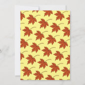 Elegante Herbstwochenende Gelbfall-Blumenhochzeit Einladung (Rückseite)