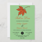 Elegante Herbstwochenende Sage Fall Floral Hochzei Einladung (Vorderseite)