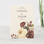 Elegante Herbstzeremonie Programm (Vorderseite)