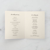 Elegante Herbstzeremonie Programm (Innenseite)