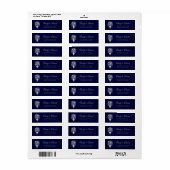 Elegante Heritage-Blumenvase Navy-Hochzeit (Vorne)