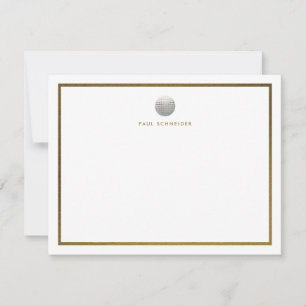 Elegante Herren-Golfsachen Mitteilungskarte