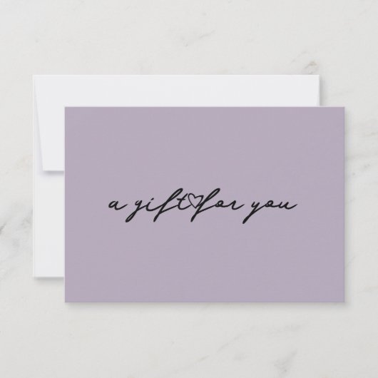 Elegante Herz Beauty Geschenkgutschein Karte (Vorderseite)