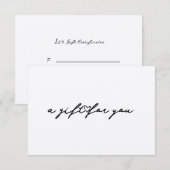 Elegante Herz Beauty Gift Earthy Certificate Card Einladung (Vorne/Hinten)