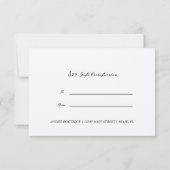 Elegante Herz Beauty Gift Earthy Certificate Card Einladung (Rückseite)