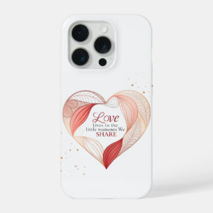 Elegante Herz-Liebeszitat-Kunst iPhone 15 Pro Hülle