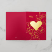 Elegante Herz-Personalisierte Foil-Karte (Äußere Ablage)