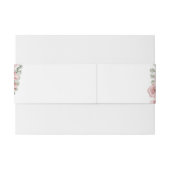 Elegante Herz-Rose Blumenhochzeit Einladungsbanderole (Rückseitenbeispiel)