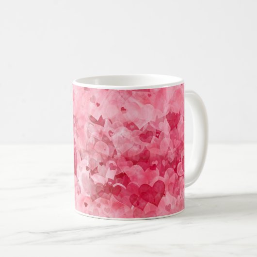 Elegante Herz-Tasse Kaffeetasse (VorderseiteRechts)