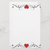 Elegante Herz-Tätowierung stationär Briefpapier (Vorne/Hinten)