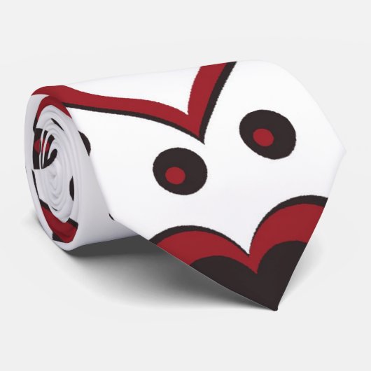 elegante Herzen Krawatte (Gerollt)