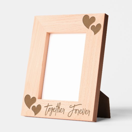 Elegante Herzen mit benutzerdefiniertem Text Geätzte Rahmen (Links)