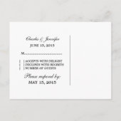 Elegante Herzen UAWG Postkarte, Lila Einladungspostkarte (Rückseite)