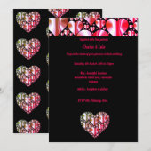 ELEGANTE HERZFARBFARBIGE AUFNAHMEN EINLADUNG (Vorne/Hinten)