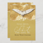 Elegante Herzfeier zur Beerdigung des Lebens Geden Einladung (Vorne/Hinten)