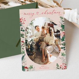 Elegante Herzkalligraphie Pastel Frohe Weihnachten