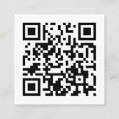 Elegante Herzkalligraphie QR Code Wedding RSVP Begleitkarte (Rückseite)