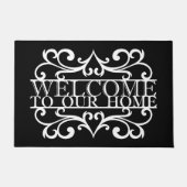 Elegante Herzlich willkommen auf unserer Zuhause S Fußmatte (Vorderseite)