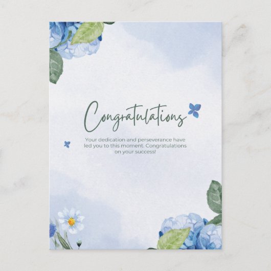 Elegante herzliche Glückwünsche Postkarte (Vorderseite)