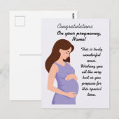 Elegante Herzlichen Glückwunsch Schwangerschaft Ka Postkarte (Vorne/Hinten)