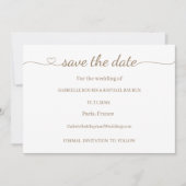 Elegante Herzschwäche Moderne Save the Date Hochze Einladung (Vorderseite)