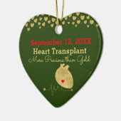 Elegante Herztransplantation individuell anpassbar Keramik Ornament (Links)