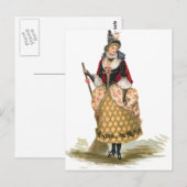 Elegante Hexe Postkarte (Vorne/Hinten)