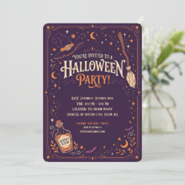 Elegante Hexen-Halloween-Party-Einladung Einladung