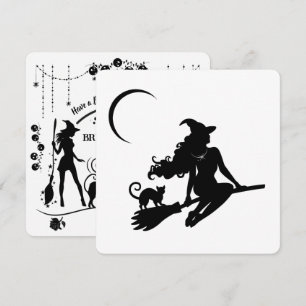 Elegante Hexen-Halloween-Party-Einladung Feiertagskarte