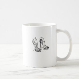 Elegante High Heels Sketch Kaffeetasse