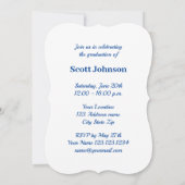 Elegante High School Abitur Party Einladung (Rückseite)