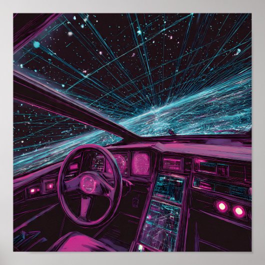 Elegante High-Tech-Kunst: Digital Horizon-Kommando Poster (Vorne)