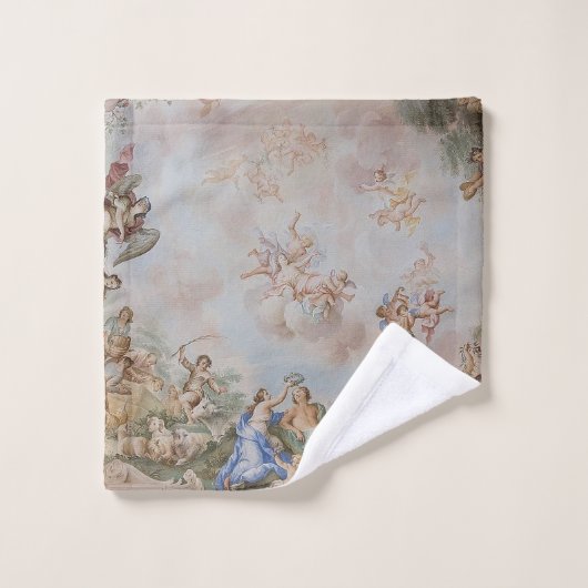 Elegante Himmlische Engel und Cherubs Badhandtuch Set (Waschlappen)