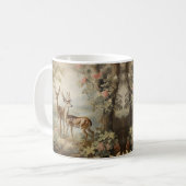 Elegante Hirsche Alte Wälder Kaffeetasse (Vorderseite Links)